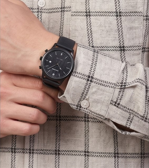 Men's Beige Checked Cotton Shirt | Slim Fit Full Sleeve